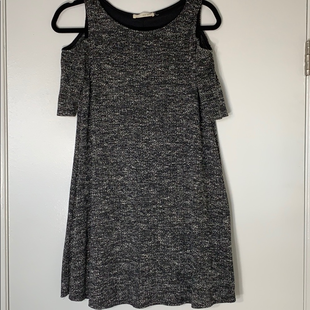 Gray Cut Out Shoulder Dress Size S